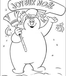美好的冬天！14张动画片中的雪人圣诞老人卡通涂色图片免费下载！