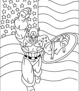 9张超级英雄《美国队长》的冒险故事漫威涂色图片下载！