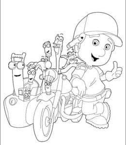 11张《Handy Manny》小工人曼尼和他的朋友们动画涂色图片免费下载