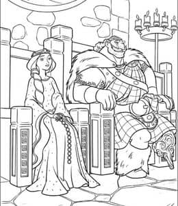 11张《勇敢传说》公主与国王童话故事卡通填色大全！