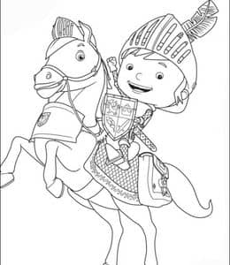 11张动画片《Mike the Knight》成为骑士的小男孩冒险卡通涂色图片！