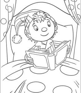 10张爱读书爱冒险的可爱木偶Noddy动画涂色大全！