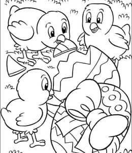 10张软绵绵的可爱小兔子小绵羊小鸡复活节彩蛋卡通主题涂色图片！
