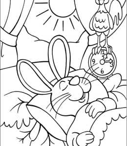 12张爱睡觉的兔子的冒险故事热气球蒸汽火车免费下载！