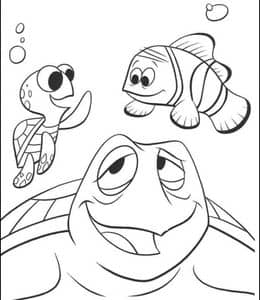 13张有趣的小丑鱼尼莫和多莉《海底总动员》冒险卡通涂色图片大全！