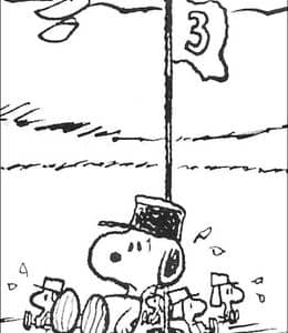 10张小狗子《Snoopy》史努比漫画涂色图纸免费下载