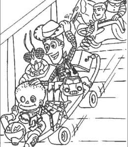 12张动画片《玩具总动员》巴斯光年和朋友们卡通涂色图片！