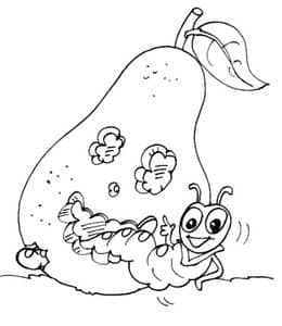 13张趴在叶子上的小小的毛毛虫的童话故事卡通涂色简笔画图片！