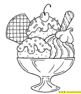 你最pick哪一款冰激凌？11张超豪华冰激凌卡通涂色简笔画！