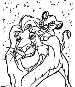10张《狮子王》（The Lion King）仰望星空卡通涂色图片下载！