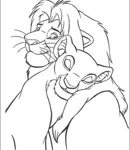 10张《狮子王》辛巴娜娜彭彭丁满以及更多丛林动物卡通涂色图片！
