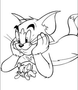 8张《猫和老鼠》Tom和Jerry主题卡通涂色图片免费下载！