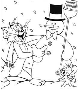 8张幽默搞笑汤姆猫和杰瑞鼠《猫和老鼠》最新卡通涂色图片！