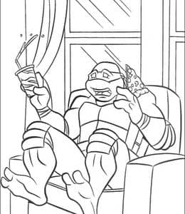 10张了不起的忍者动画片《忍者神龟》卡通免费涂色图片大全！