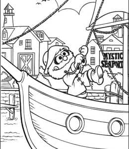 12张芝麻街迪士尼公主米老鼠大航海时代卡通主题涂色图片下载！
