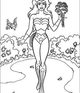 10张女超人《神奇女侠》动画角色涂色图片免费下载！