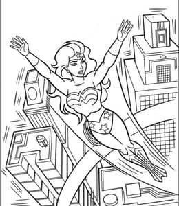 最强的超级英雄之一！10张《神奇女侠》动画片涂色图片下载！