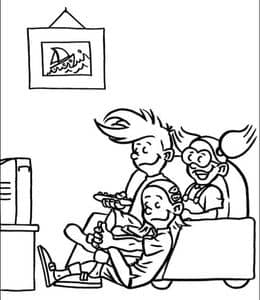 10张法国漫画《Les Familius》幽默一家人卡通涂色图片下载！