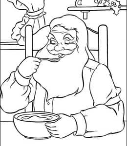 10张慈祥的白胡子圣诞老人节日主题涂色卡通图片！