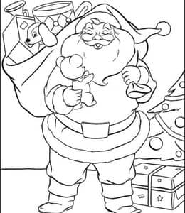 10张钻烟囱的圣诞老人和孩子们圣诞节主题涂色图片下载！