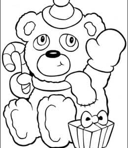 10张圣诞节的姜饼小熊玩具圣诞老人礼物卡通涂色简笔画！