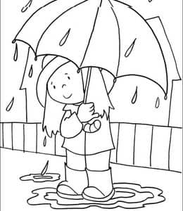 认识不同的季节？9张多雨的秋天萌发的春天白色的雪天卡通涂色儿童画！