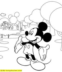 10张动画片《米奇妙妙屋》米老鼠和朋友们卡通涂色图片！