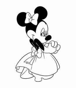 10张《米奇妙妙屋》米老鼠和米妮公主卡通涂色图片下载！