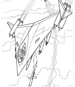 10张酷炫的三角翼设计的飞机飞行战斗机涂色图纸免费下载！