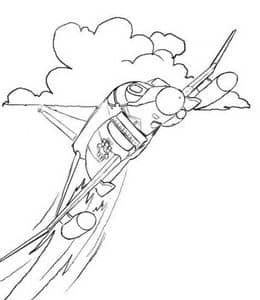 10张男孩子们都不会错过的一飞冲天的飞机卡通涂色简笔画！