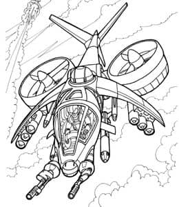 12张科幻电影中出现的炫酷飞机及更多飞行器卡通涂色图片下载