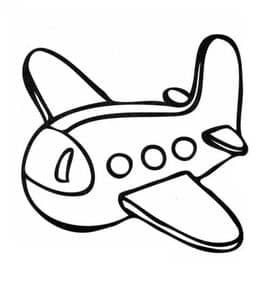 10张孩子们最喜欢的可爱的卡通飞机涂色简笔画图纸下载！