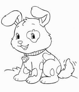 11张孩子们最喜欢的狗狗和朋友们动物涂色简笔画下载！