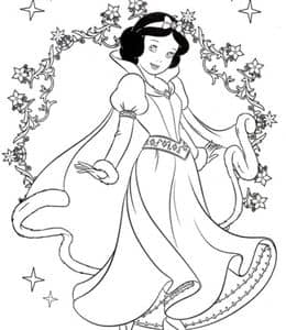 10张白雪公主爱丽丝梦游仙境和圣诞节主题涂色图片免费下载