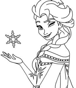 15张艾莎公主圣诞特辑！白雪公主灰姑娘米老鼠及更多卡通圣诞节涂色图片！