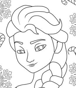 11张冰雪奇缘的艾莎公主和圣诞节有趣的节日可爱涂色图片免费下载！