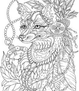 冥想与放松！10张曼陀罗艺术狮子独角兽狐狸动物涂色图片！