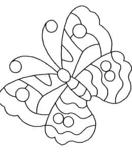9张美丽而迷人的昆虫-漂亮蝴蝶卡通涂色简笔画！