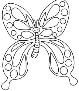 设计属于自己的蝴蝶！11张花园中飞舞的蝴蝶卡通涂色简笔画！