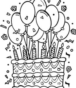 10张和海绵宝宝杰瑞小老鼠一起庆祝生日快乐蛋糕主题卡通涂色图片！