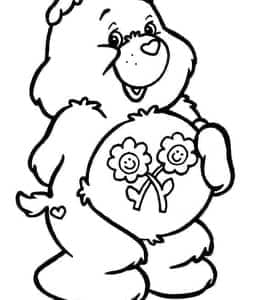 10张美国动画片《彩虹熊》软软糯糯的小熊涂色卡通图片免费下载