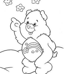 11张《Rainbow Bears》动画片彩虹熊爱心小熊玩具卡通涂色图片！