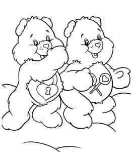 10张适合儿童涂画的《彩虹熊》动画片卡通涂色图片大全