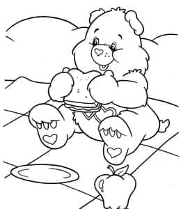小熊爱好者的福利！11张《彩虹熊》主题动画片卡通角色涂色图片！