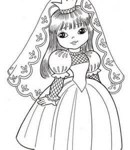 14张最可爱的公主换装娃娃玩具填色简笔画免费下载