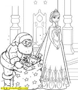 14张《冰雪奇缘》安娜公主和艾莎公主圣诞节特辑涂色图片下载！