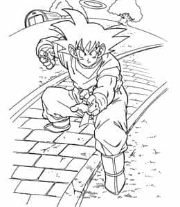 10张《七龙珠》核心人物孙悟空（Son Goku）涂色图片下载