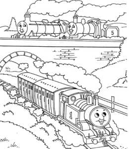 7张可以免费下载的《托马斯小火车》动画片角色涂色图片！