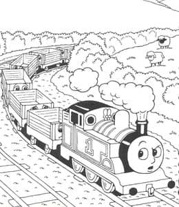 10张男孩子们最喜爱的动画片《Thomas & Friends》托马斯小火车涂色图片！
