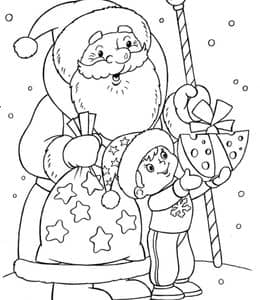10张孩子们喜欢圣诞老人圣诞节故事传说涂色图片！
